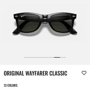 Black wayfarer Ray-Ban sunglasses
